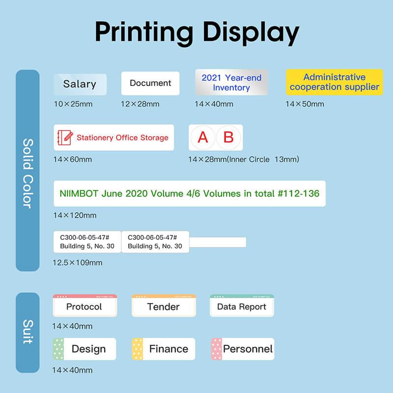 NIIMBOT N1 Colorful Label Stickers, Waterproof and High Temperature Resistance