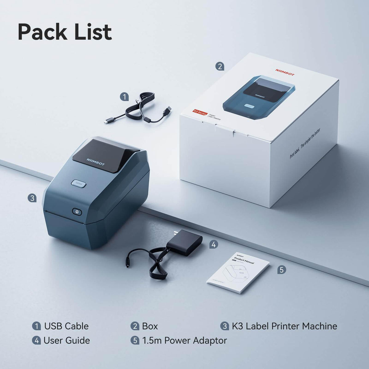 NIIMBOT K3 Thermal Inkless Label Maker - Efficiently Tool for Business