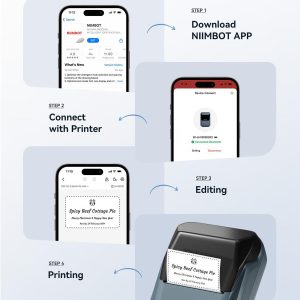 NIIMBOT B1 Inkless Thermal Label Printer, Create Professional Business Labels with Ease