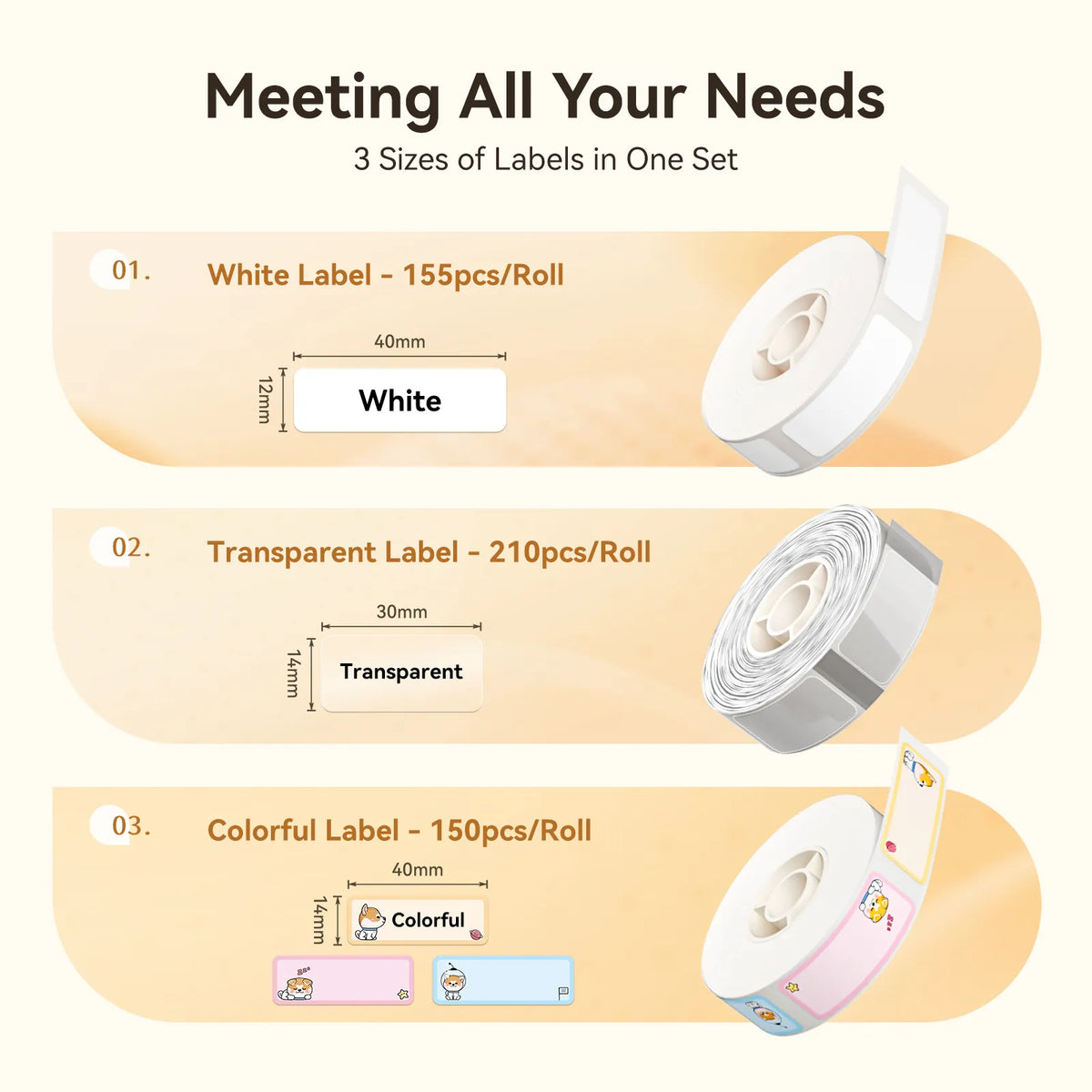 Label Tape Set for D11, D110, D101