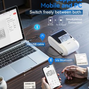 NIIMBOT M3 Inkless Label Maker, Bluetooth Color Thermal Transfer Printer for Shipping