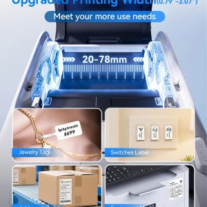 NIIMBOT M3 Inkless Label Maker, Bluetooth Color Thermal Transfer Printer for Shipping