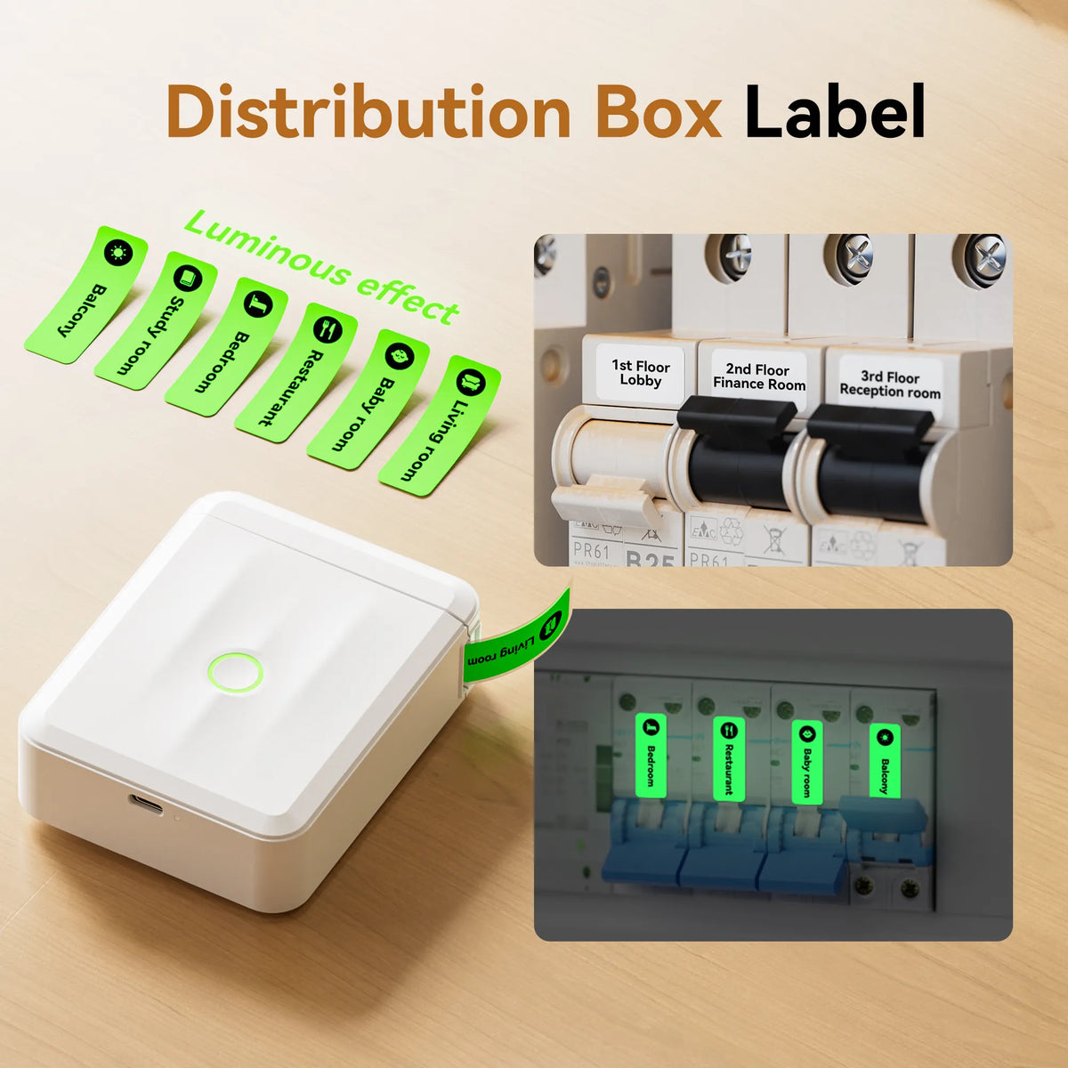 NIIMBOT D110 Upgraded Thermal Switch Mini Label Maker Bluetooth for Office Home School