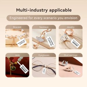 NIIMBOT B1 Thermal Jewelry Label Printer set (with 3 Rolls Jewelry Labels), for Jewelry sales, Support Android, iPhone, Windows