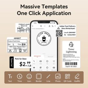 NIIMBOT B1 Thermal Food label printer for Home, Business Support Android, iPhone, Windows