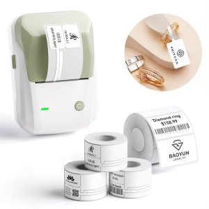 NIIMBOT B1 Thermal Jewelry Label Printer set (with 3 Rolls Jewelry Labels), for Jewelry sales, Support Android, iPhone, Windows