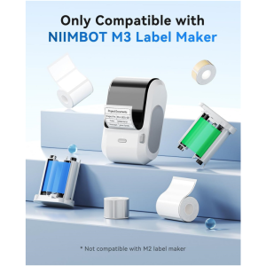 NIIMBOT Compatible Labeling M3 Ribbon, Replacement Refill Tapes, Up to 26 Meters