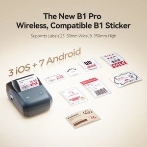 NIIMBOT B1 Pro Label Maker, 300DPI HD Label Printer, Ideal for Notes, Photos, Study and Work