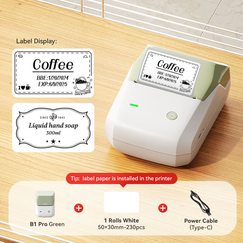 NIIMBOT B1 Pro Label Maker, 300DPI HD Label Printer, Ideal for Flower Price Tags, Bouquet & Floral Decor