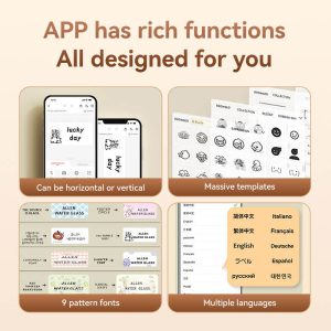NIIMBOT B2 Label Maker, Thermal Label Printer, Portable Inkless Label Makers for Home/Office/Business