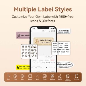NIIMBOT B2 Label Maker, Thermal Label Printer, Portable Inkless Label Makers for Home/Office/Business