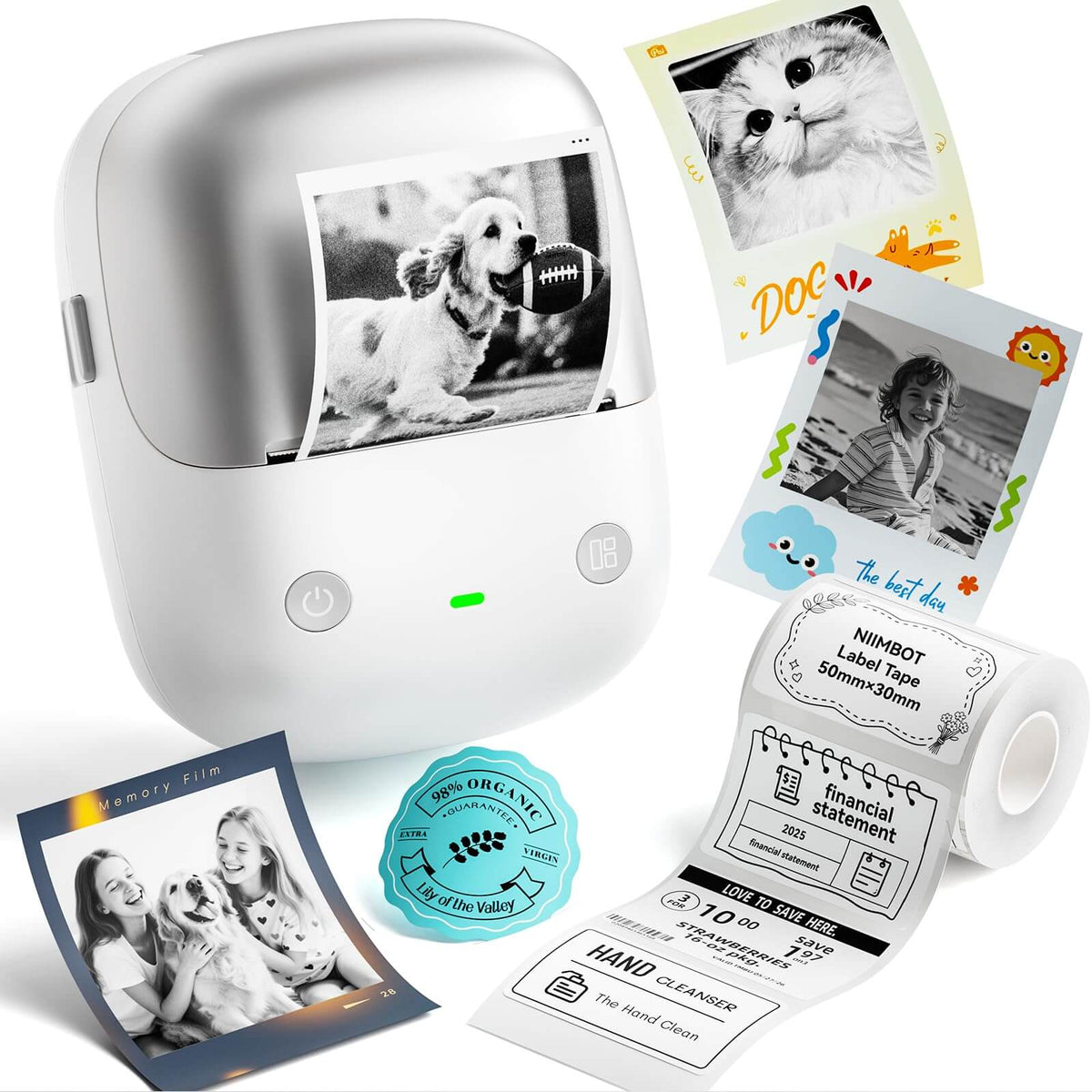 NIIMBOT B2 Pro Photo Maker Machine, 300 DPI High Definition, Portable Thermal Pohoto Printer with Fun APP for Photos, Scrapbook, Home
