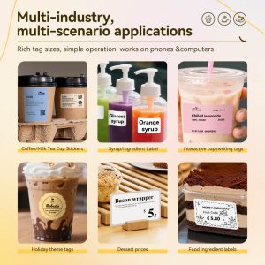 NIIMBOT M2 Thermal Transfer Label Maker, Smart Color Printing with Phones & PC for Coffee Shop, Cup & Bean Bottle