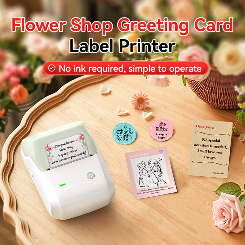 NIIMBOT B1 Pro Label Maker, 300DPI HD Label Printer, Ideal for Flower Price Tags, Bouquet & Floral Decor