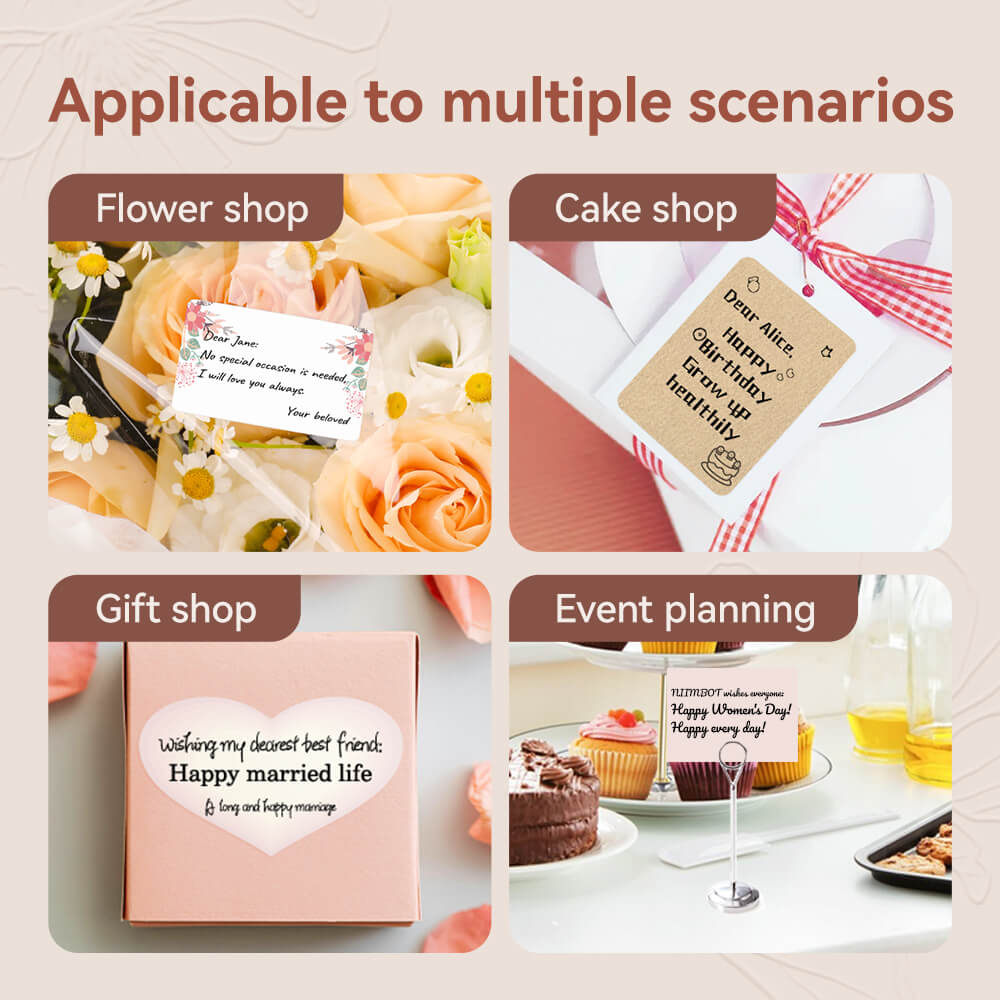NIIMBOT B1 Pro Label Maker, 300DPI HD Label Printer, Ideal for Flower Price Tags, Bouquet & Floral Decor