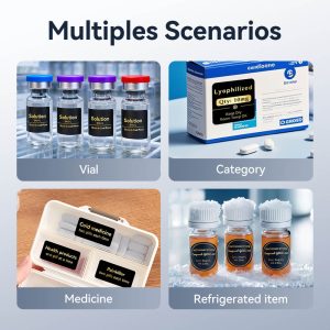 NIIMBOT M2 Black & Gold Label Printer Set: Supports Smart Color Printing Ideal for Various Vial Bottles and Vial Applications