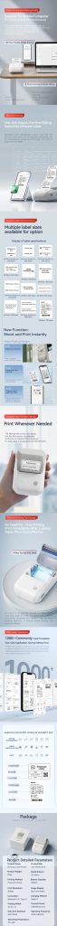 NIIMBOT B1 Multifunctional Office Label Printer for Home, Business Support Android, iPhone, Windows