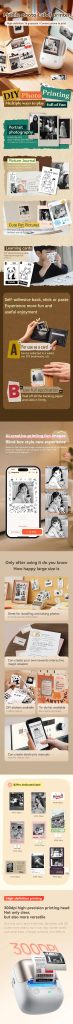 NIIMBOT B2 Pro Photo Maker Machine, 300 DPI High Definition, Portable Thermal Pohoto Printer with Fun APP for Photos, Scrapbook, Home