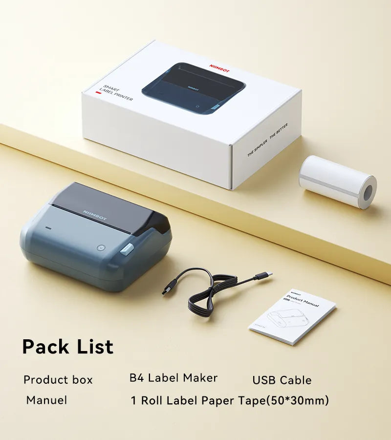 NIIMBOT B4 Inkless Thermal Label Maker for Supermarket/Retail