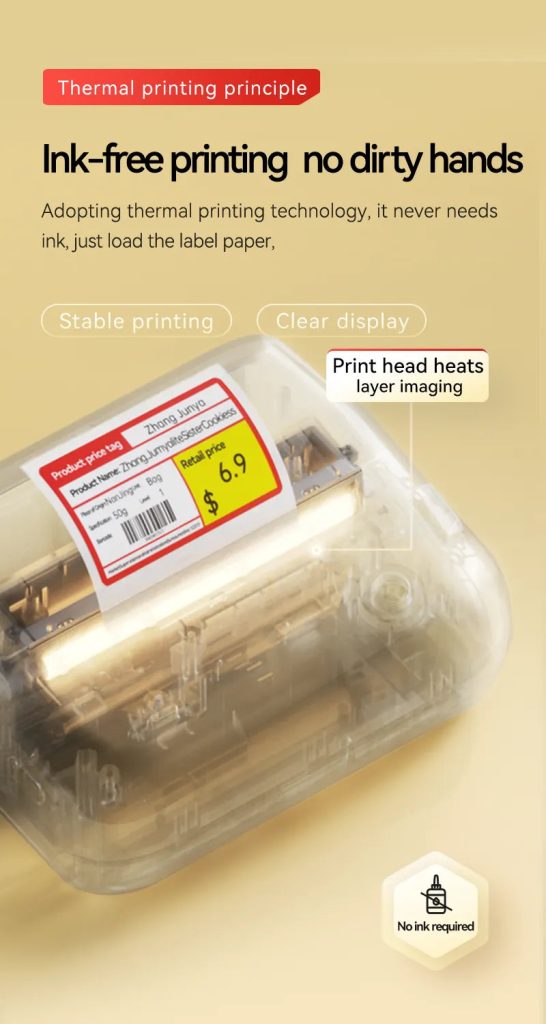 NIIMBOT B4 Inkless Thermal Label Maker for Supermarket/Retail