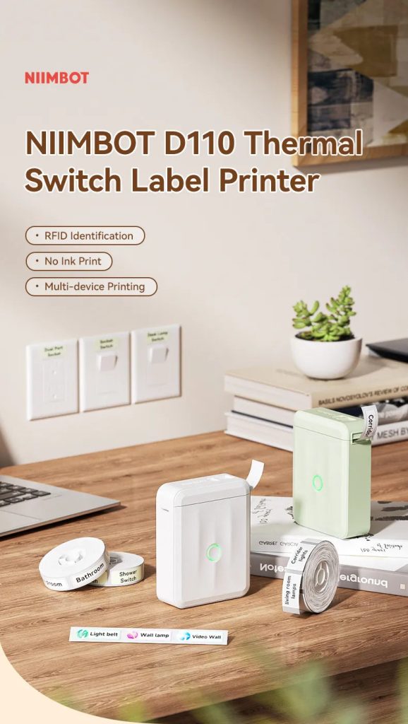 NIIMBOT D110 Upgraded Thermal Switch Mini Label Maker